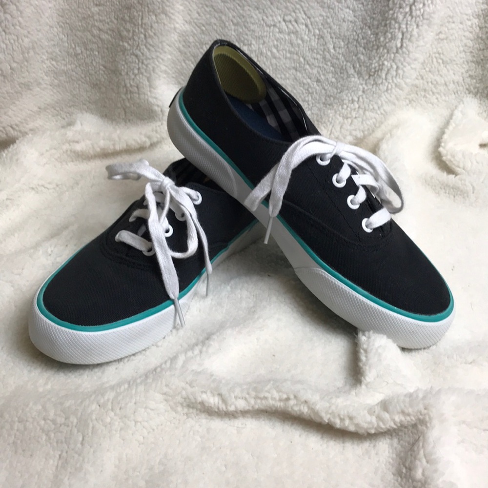 Sperry Top-Sider Pier Edge Sneaker Black EUC 5.5"M